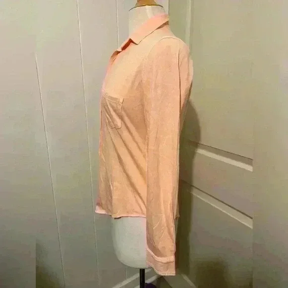 FRANK & EILEEN $248 Barry Tee Lab Orange Fluorescent Comfy Coastal Grandma